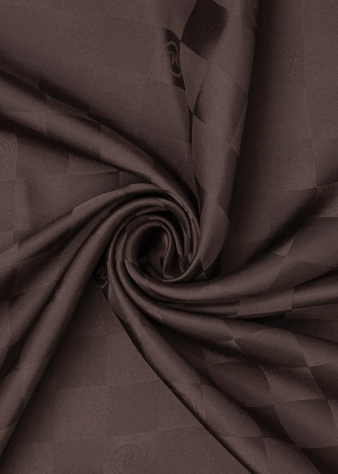 Jakar Monogram Acı Kahve Tivil İpek Eşarp 90x90