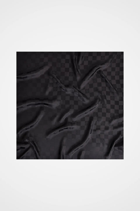 Jakar Monogram Siyah Tivil İpek Eşarp 90x90