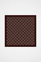 Tartan Kahve-Dark Brown Tivil İpek Eşarp 90x90