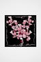 İncili Zerafet Siyah-Rose Pink Tivil İpek Eşarp 90x90