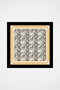Zebra Zincir Desen Siyah Tivil İpek Eşarp 90x90