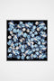 Hydrangea Garden Lacivert Tivil İpek Eşarp 90x90