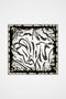 Exclusive Zebra Krem-Siyah Tivil İpek Eşarp 90x90