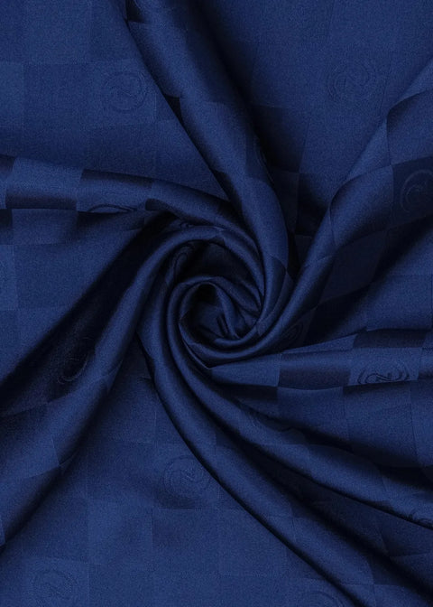 Jakar Monogram Lacivert Tivil İpek Eşarp 90x90