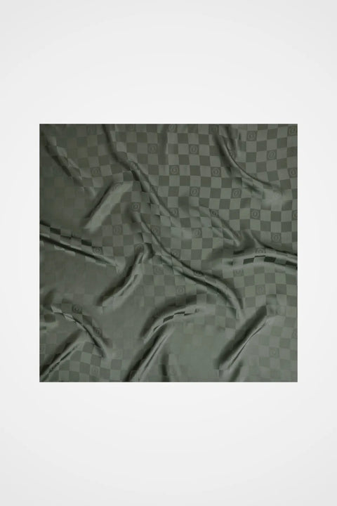 Jakar Monogram Haki Tivil İpek Eşarp 90x90