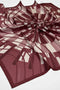 Exclusive Optik Bordo-Krem Tivil İpek Eşarp 90x90
